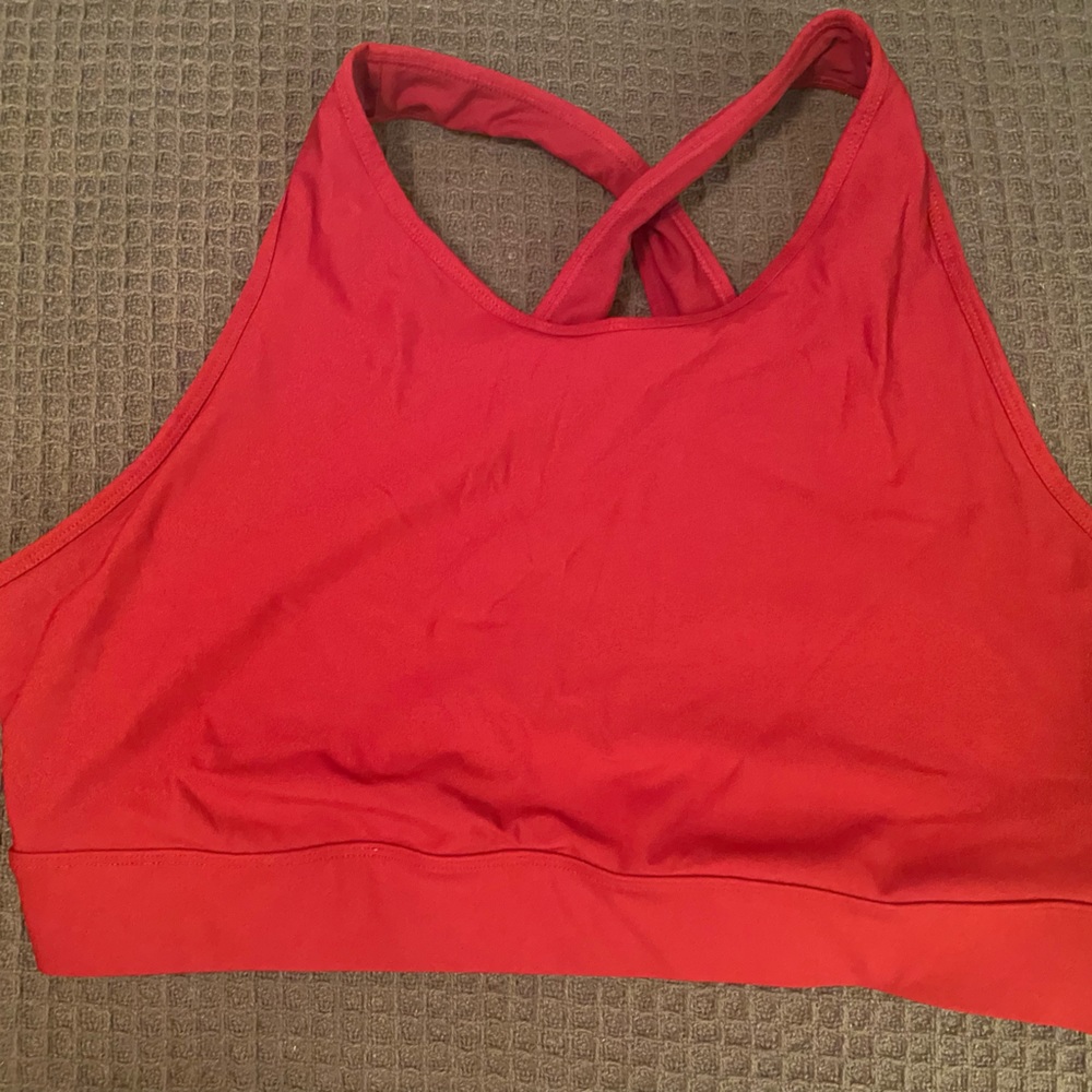 Pink Crossed Back Sports Bra, Fabletics